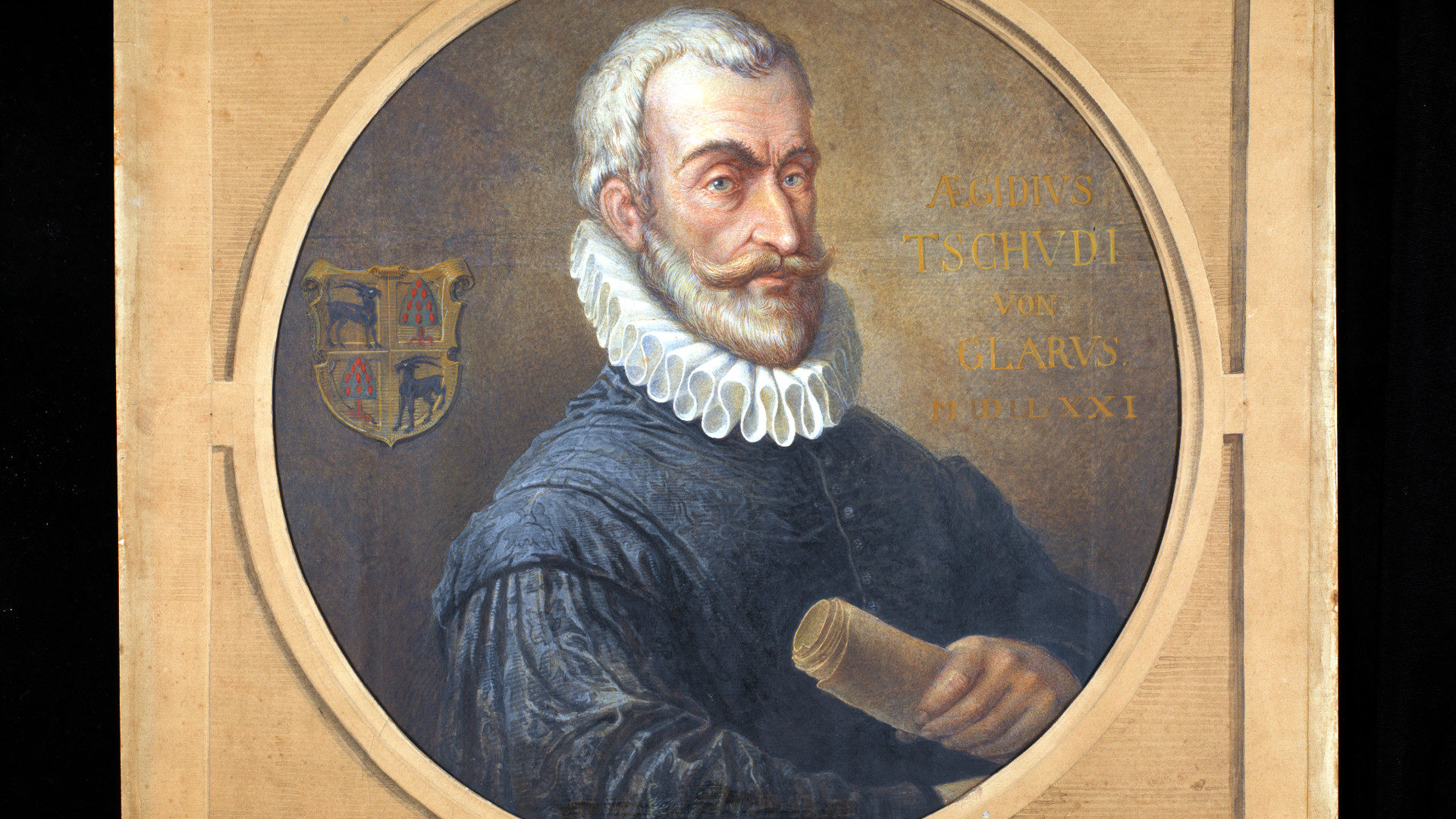 Aegidius Tschudi, Proträt aus dem Freulerpalast in Näfels