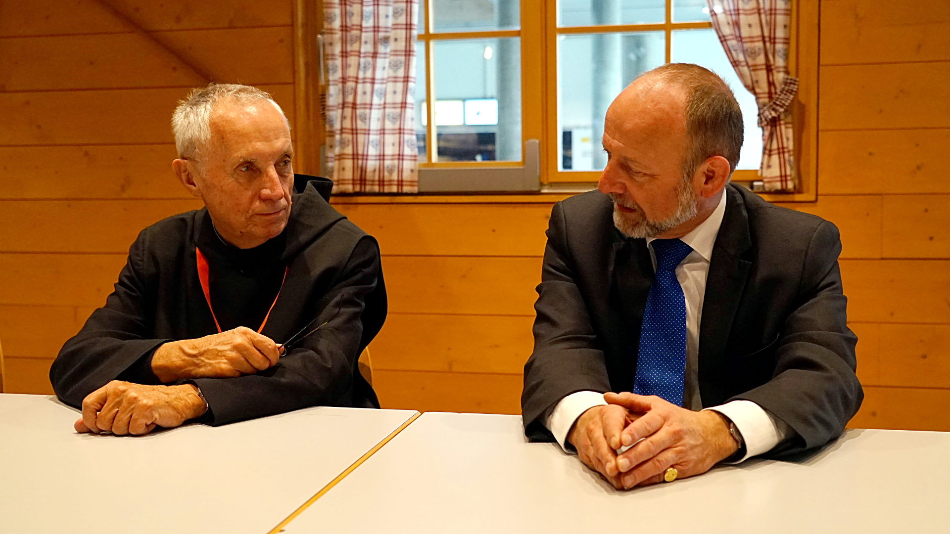 Notker Wolf (links) und Dominique de Bumann