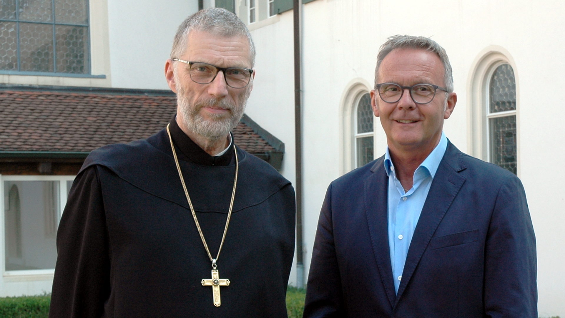 Abt Peter von Sury und Mariano Tschuor