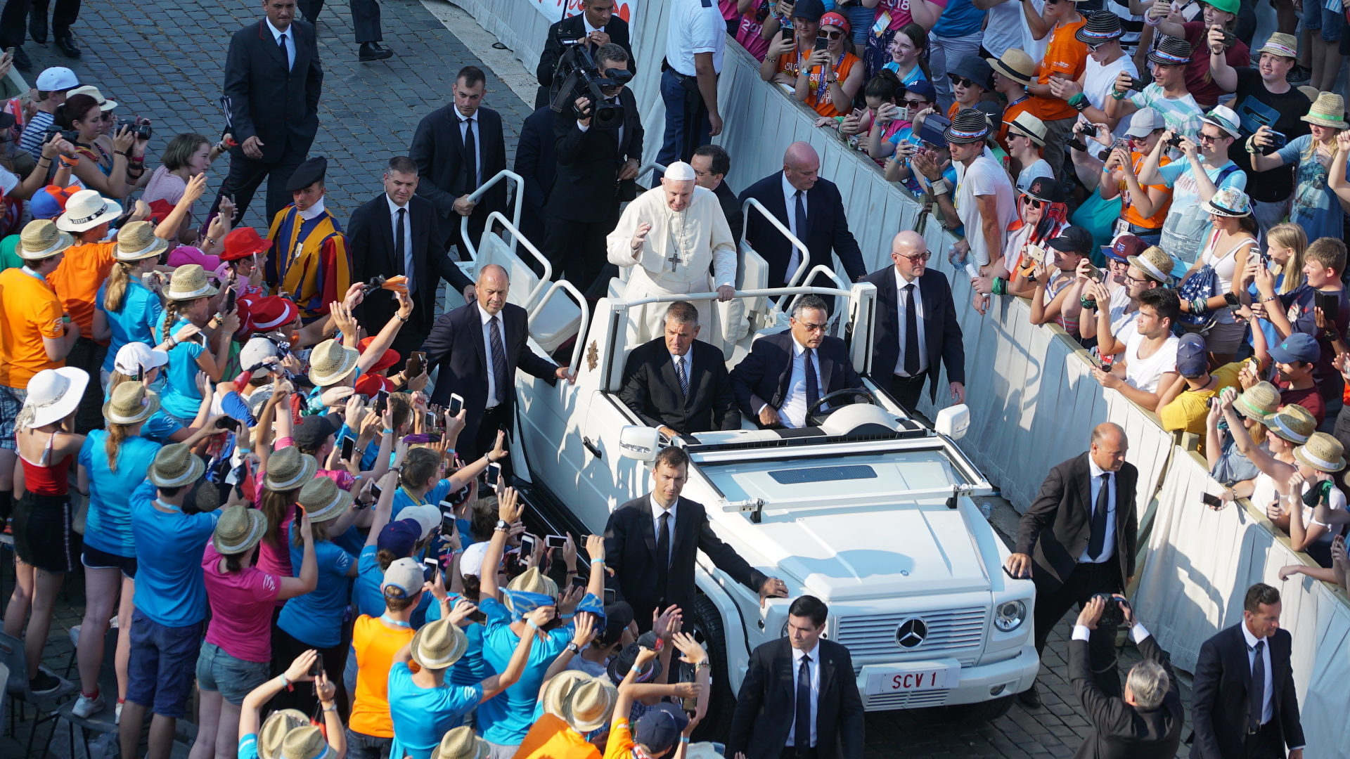 Papst Franziskus an der Ministrantenwallfahrt in Rom, 2018