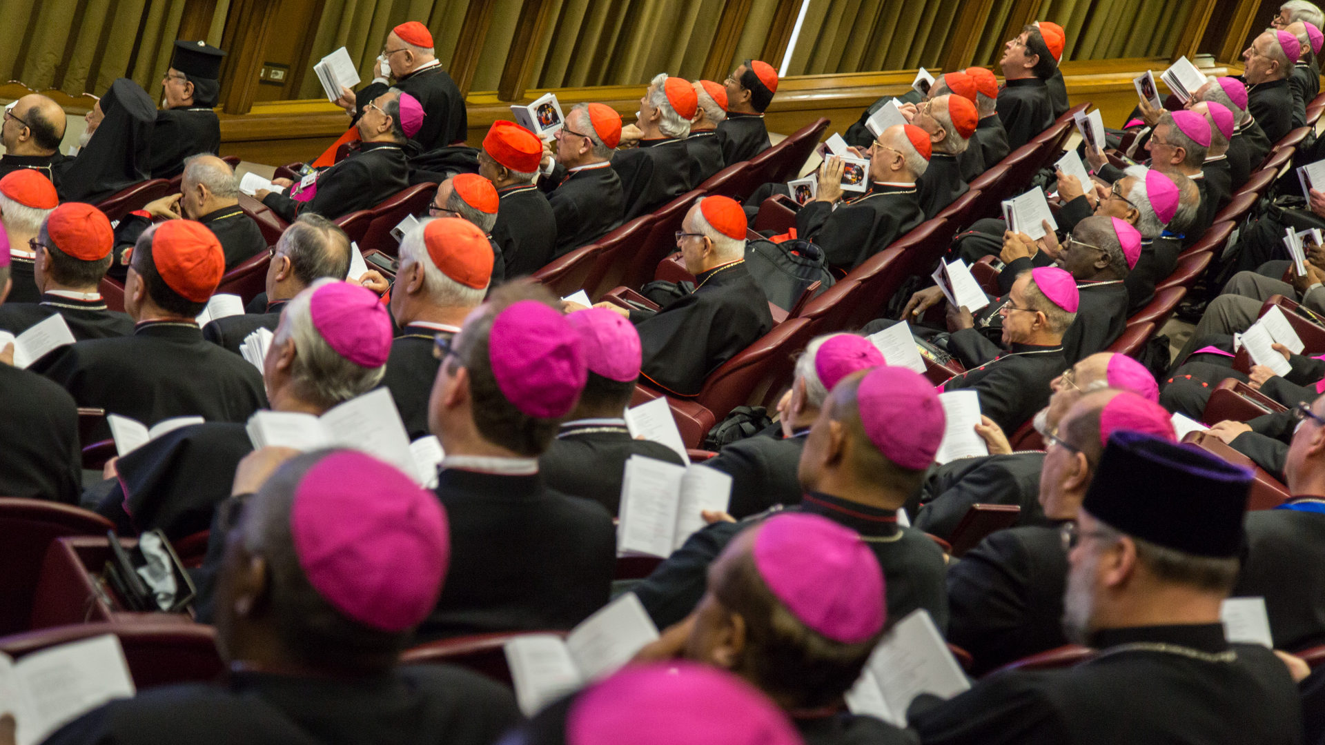 Versammelte Bischöfe an der Familiensynode 2015