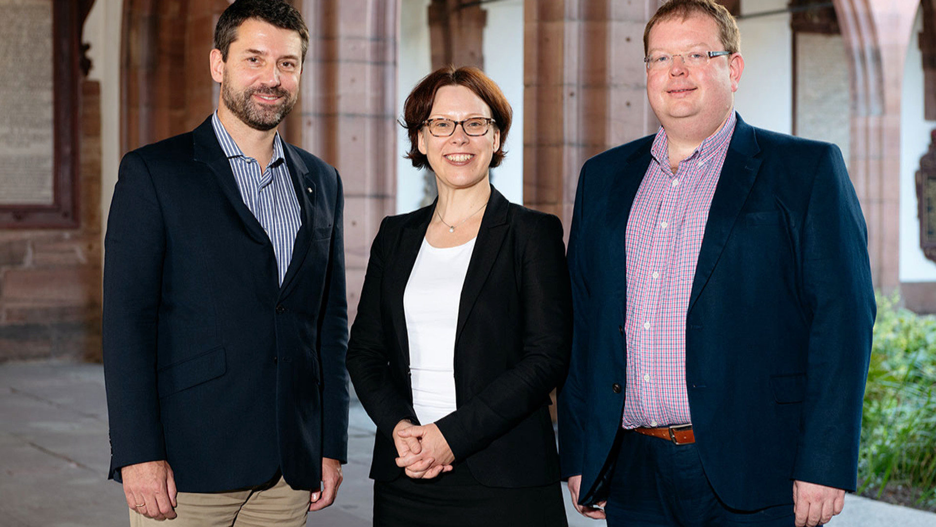 Mitglieder des Geke-Präsidiums (von links): Gottfried Locher, Miriam Rose, John Bradbury