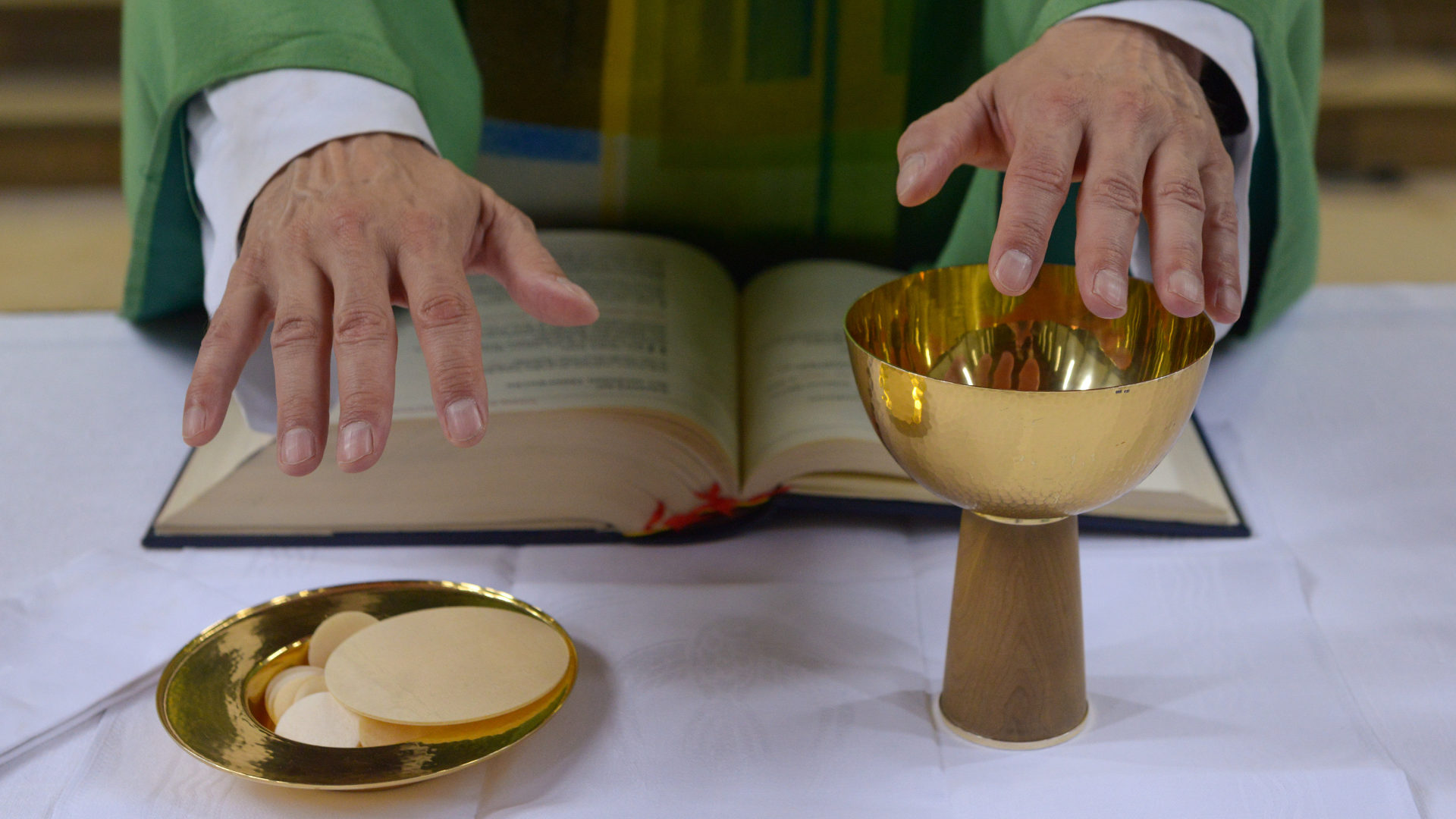 Wandlung bei der Eucharistiefeier.
