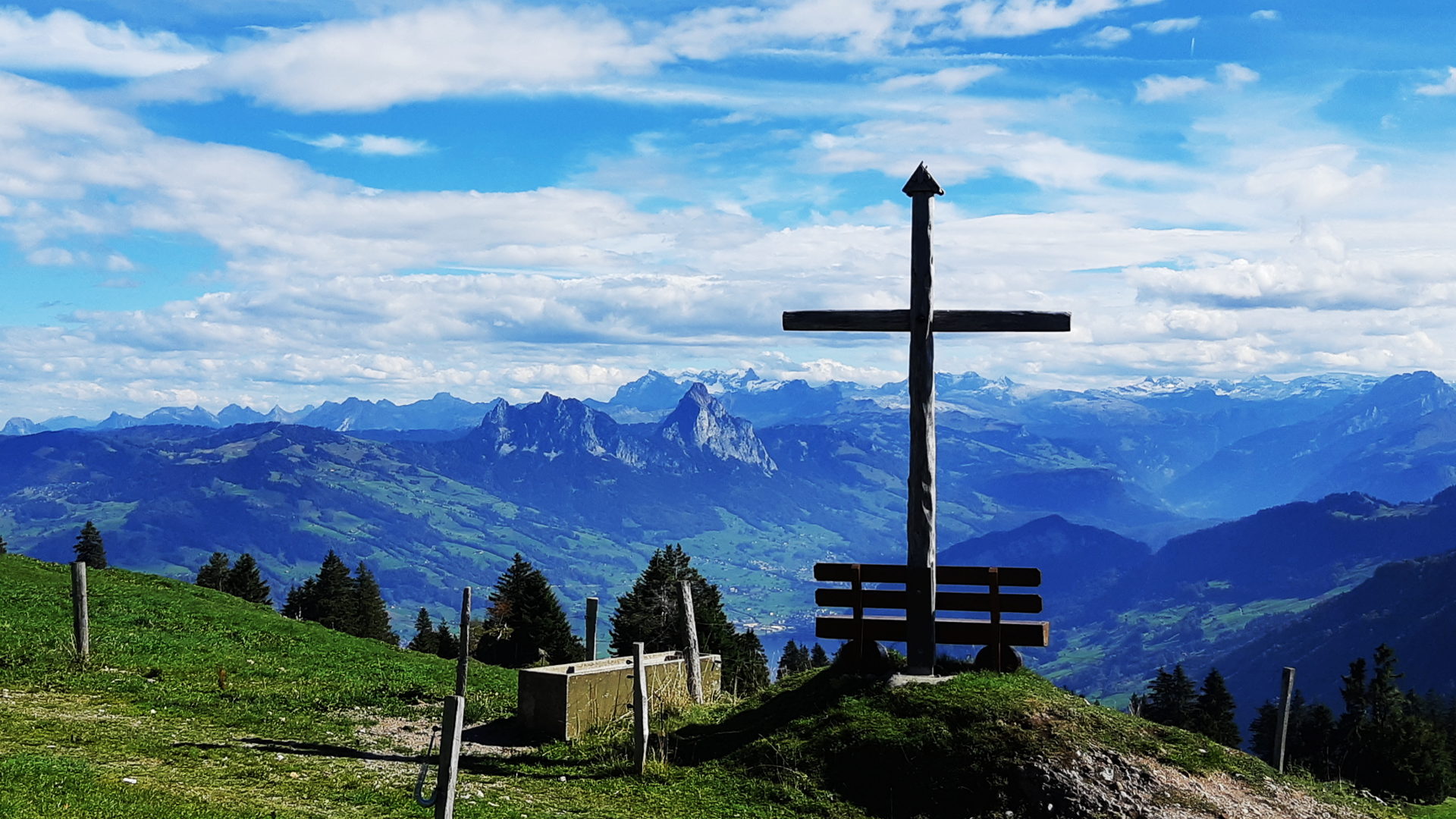 Blick von der Rigi auf den Talkessel Schwyz