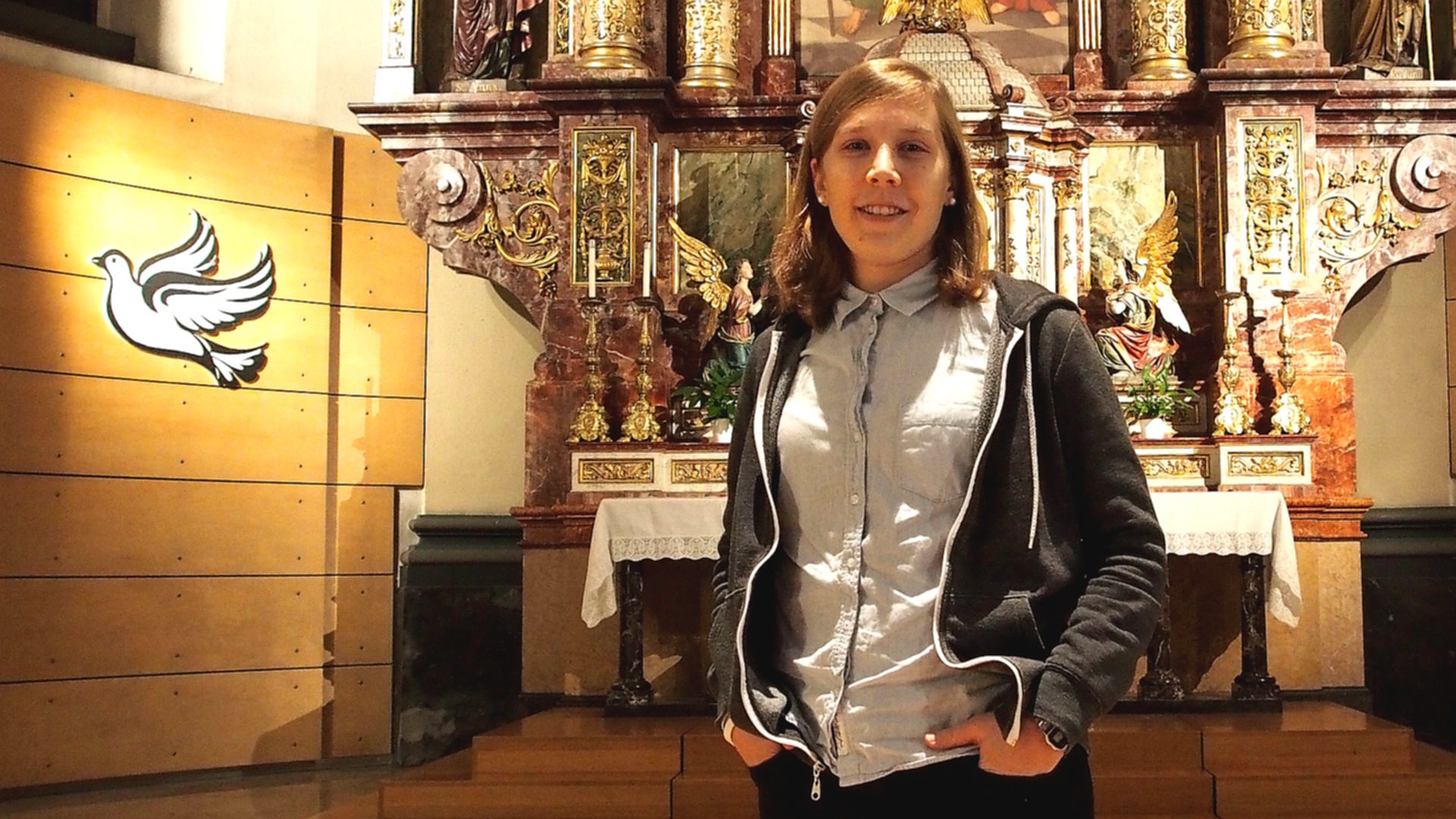 Lea Schlienger in der St.-Josephs-Kirche in Basel.
