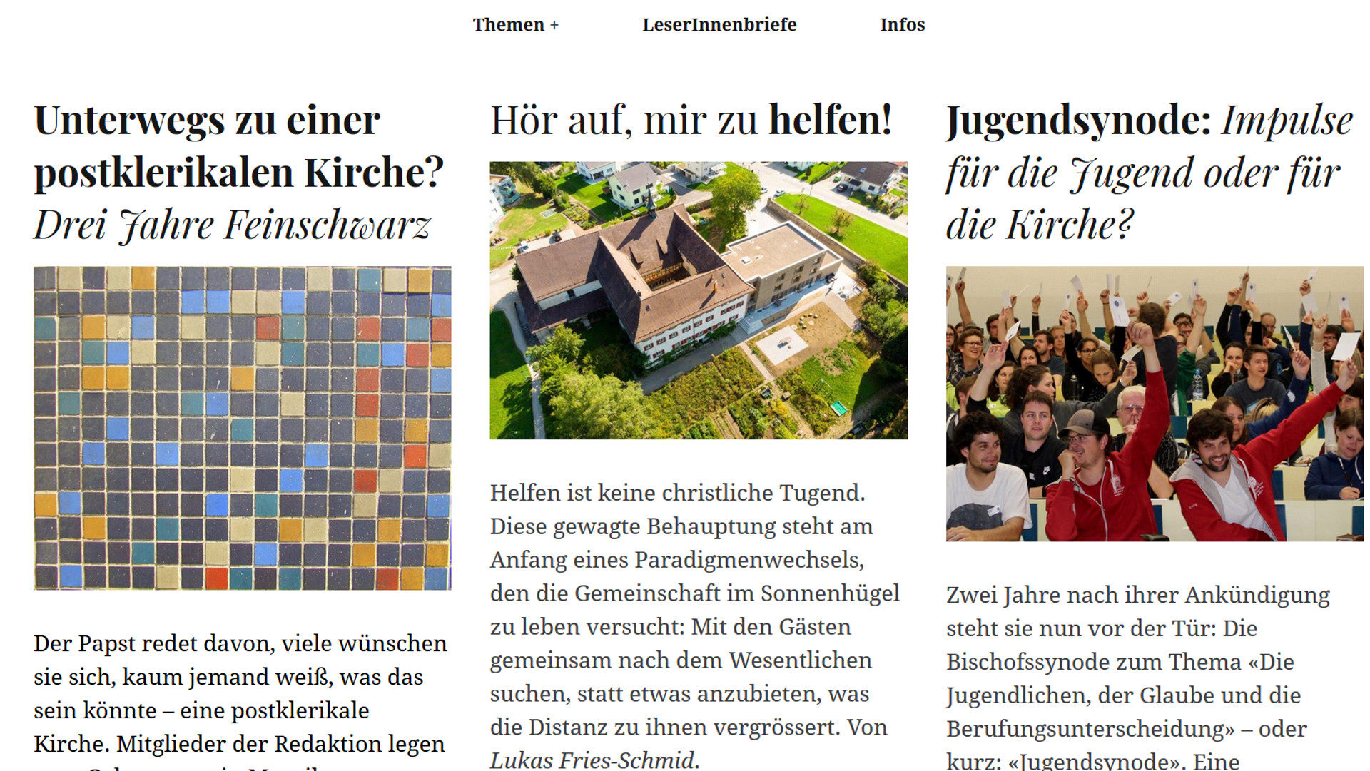 "feinschwarz.net" feiert dreijähriges Bestehen.