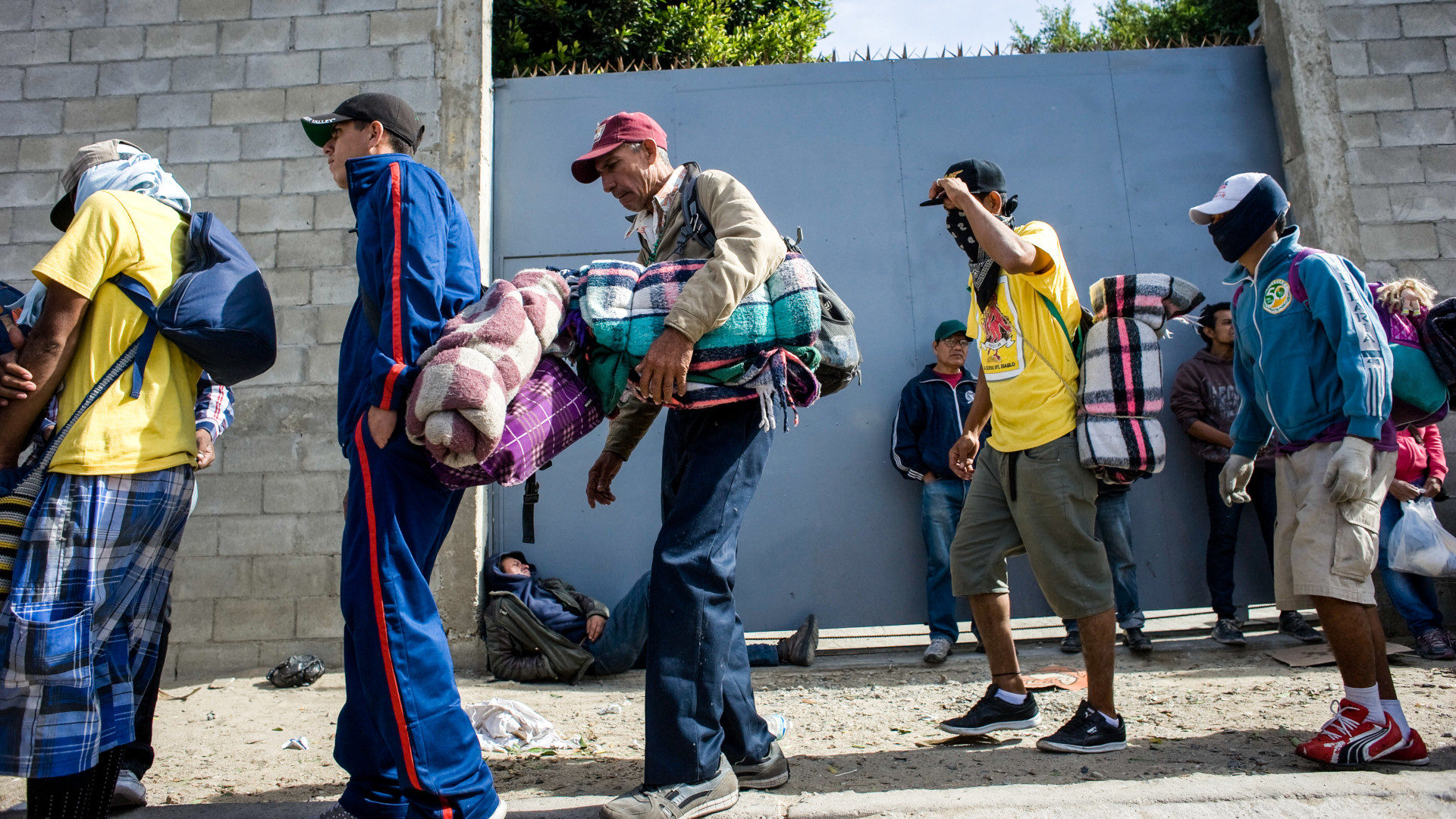 Flüchtlinge aus Mittelamerika im mexikanischen Grenzort Tijuana.