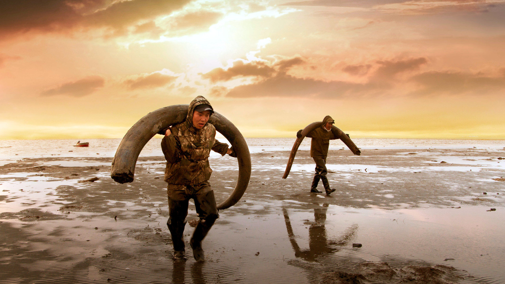 Die Mammut-Stosszahn-Jäger bei der Arbeit