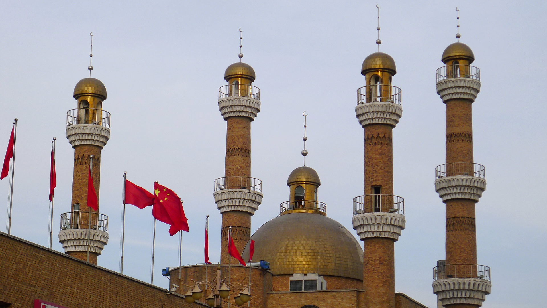 Minarette einer Moschee in Ürümqi