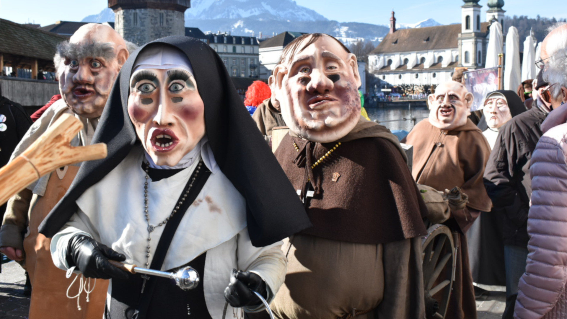 Wenig zu lachen: Ordensleute an der Luzerner Fasnacht