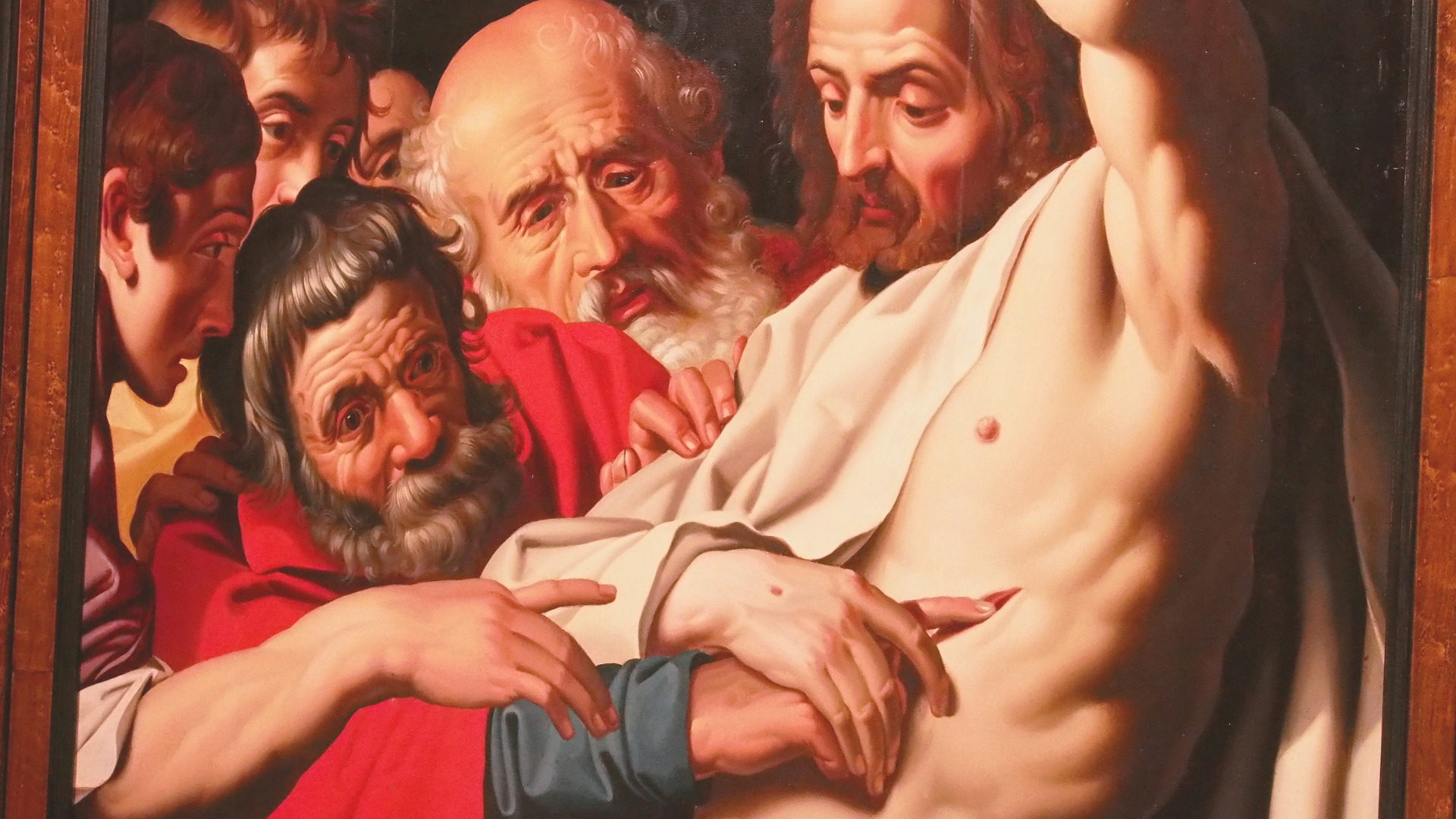 Das Gemälde "Der ungläubige Thomas" des Flamen Abraham Janssens (bis 1632).