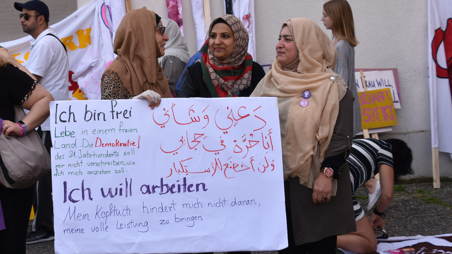 Musliminnen am Frauenstreiktag in Luzern, 2019