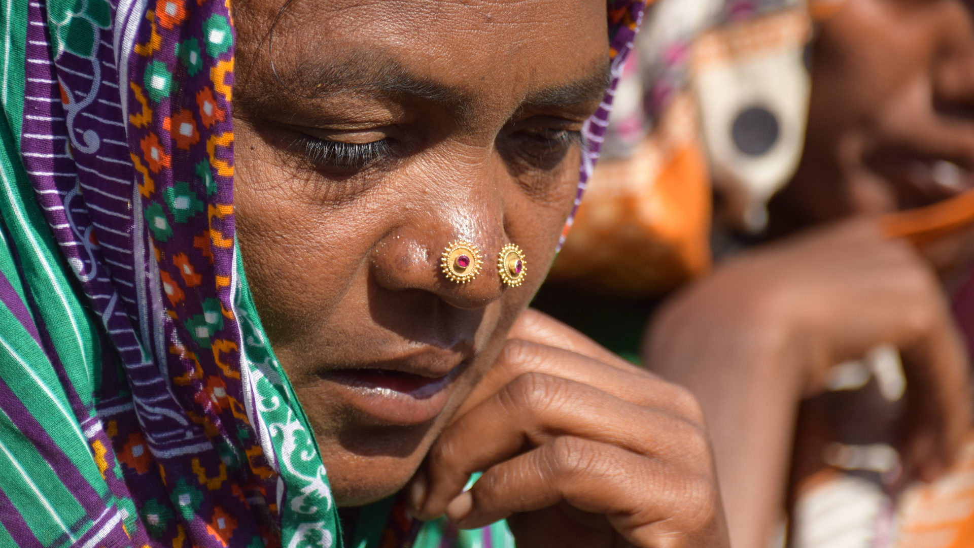 Religiöse Minderheiten sind bedroht: Ehefrau eines inhaftierten Christen in Balluga (Indien).