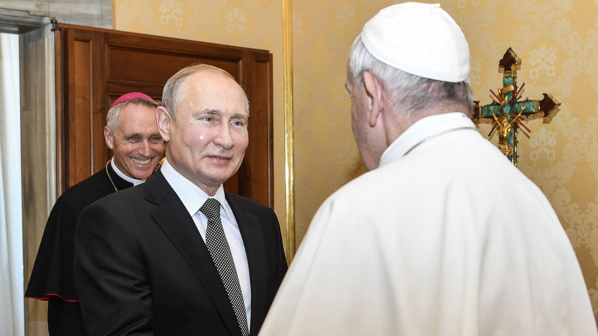 Papst Franziskus empfängt 
Russlands Staatspräsident Wladimir Putin im Vatikan (2019)