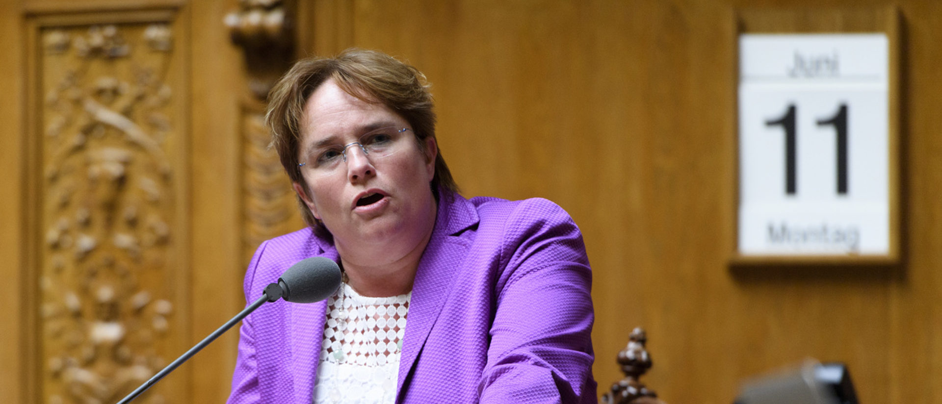 SVP-Politikerin Magdalena Martullo-Blocher im Nationalrat