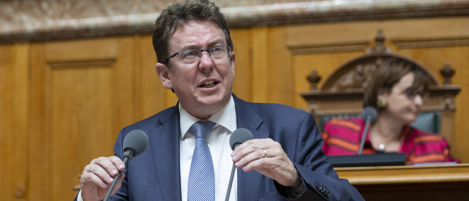 Bundesrat Albert Rösti im Nationalrat