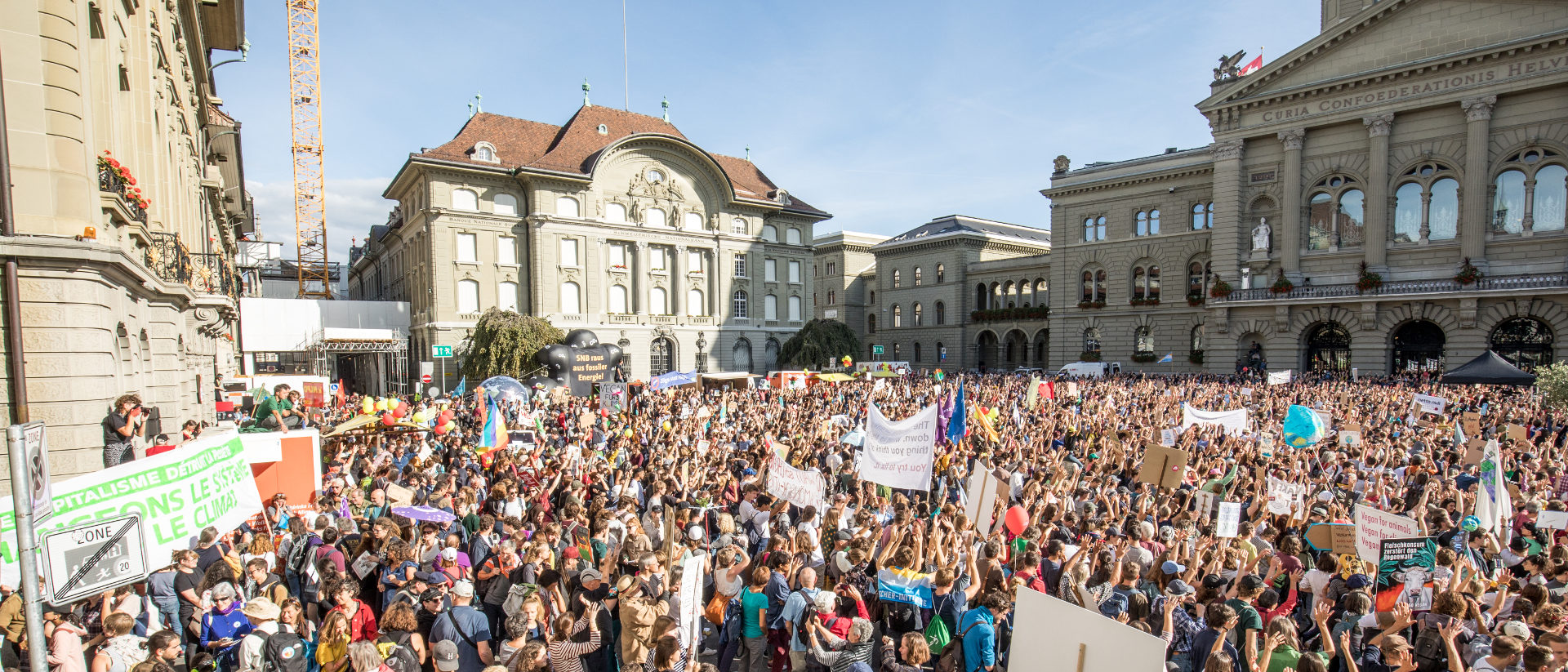 Klimademonstration vor dem Bundeshaus in Bern