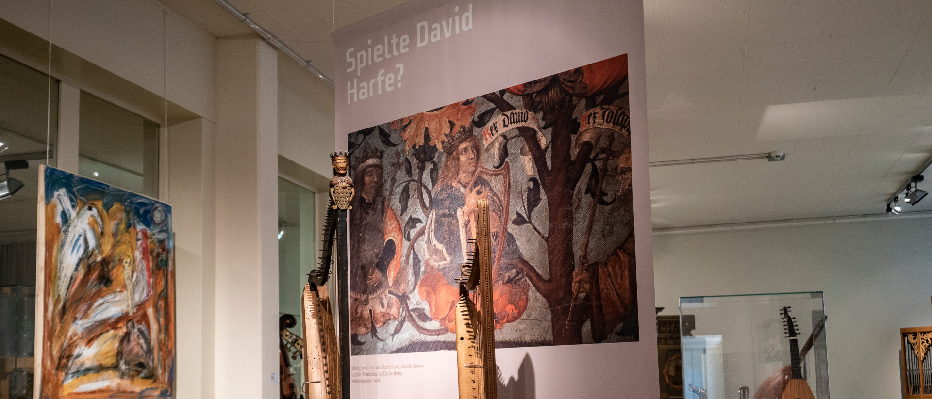 Impression aus der Ausstellung "Davids Harfe"