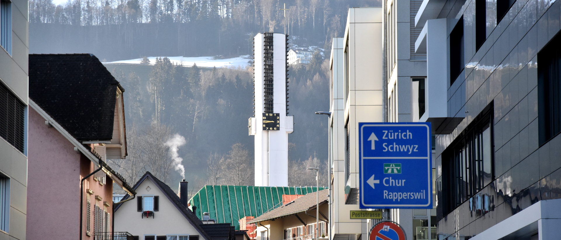 Im Zentrum von Pfäffikon SZ: katholische Kirche.