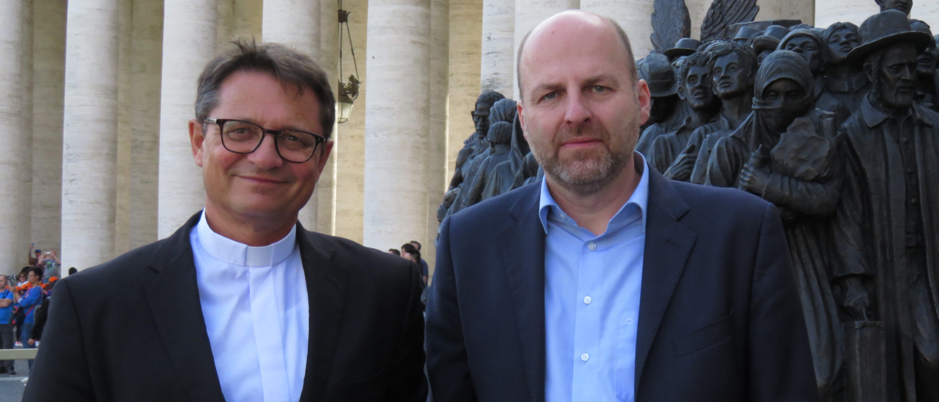 Bischof Felix Gmür mit Fastenopfer-Geschäftsleiter Bernd Nilles in Rom