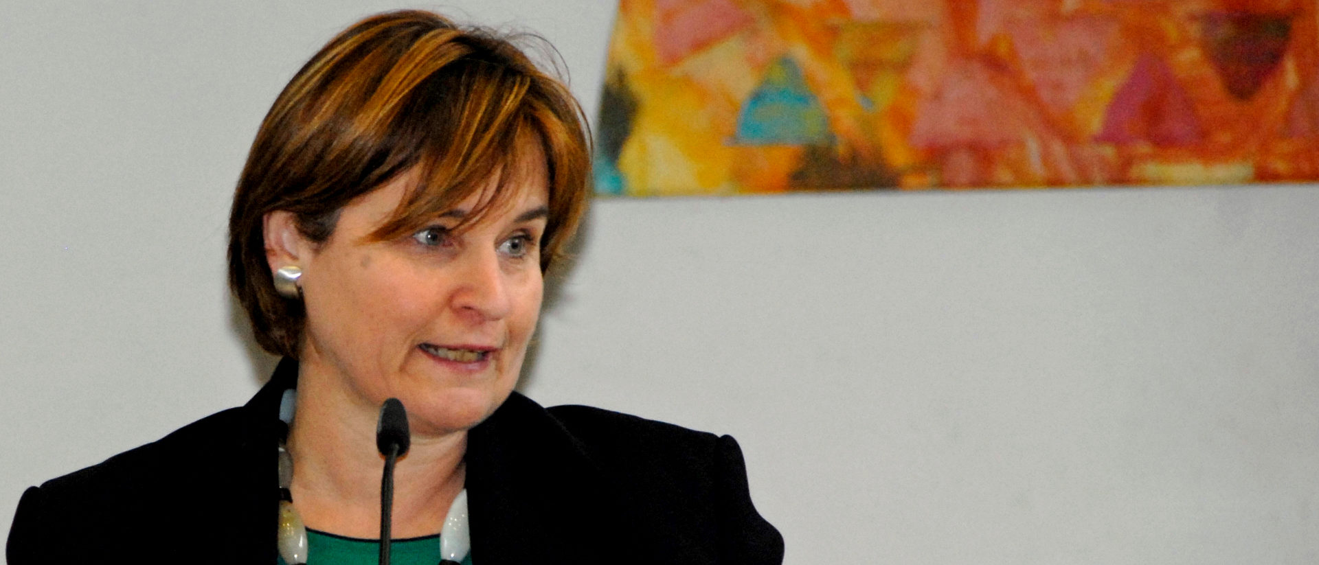 Die Tessiner SP-Nationalrätin Marina Carobbio spricht an der Tagung "Kirche.Macht.Politik" in Bern