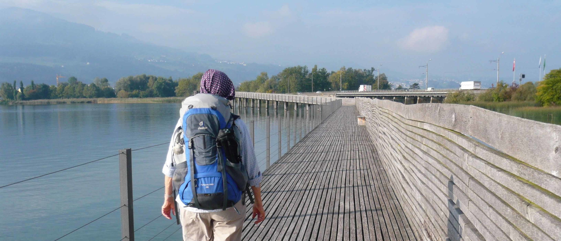Auf dem Jakobsweg: Der Steg von Rapperswil nach Hurden