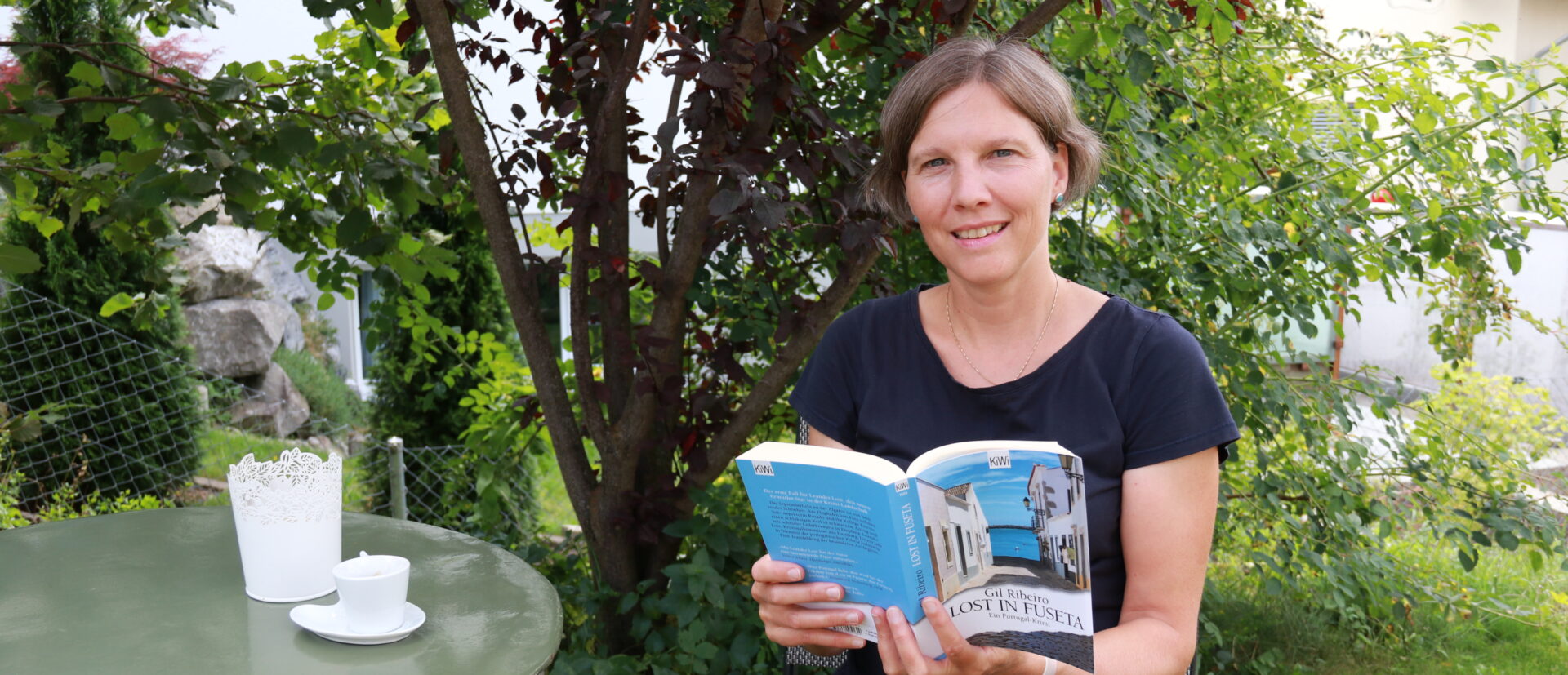Daniela Gremminger mit dem Krimi "Lost in Fuseta".