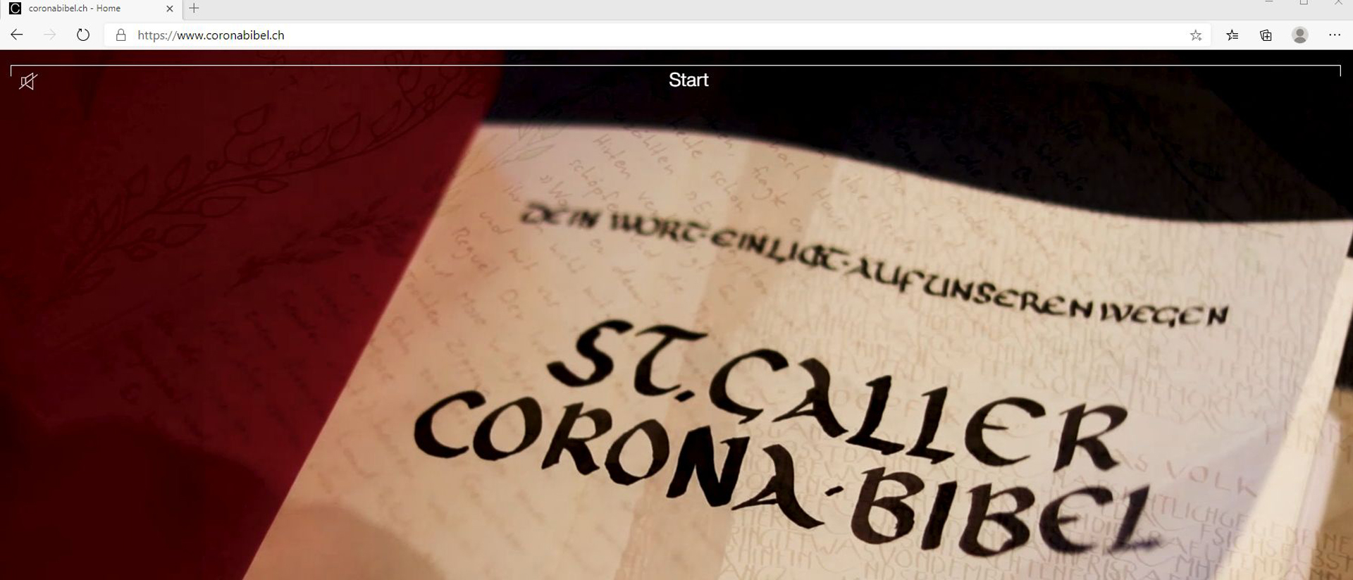 Intro auf der Website www.coronabibel.ch