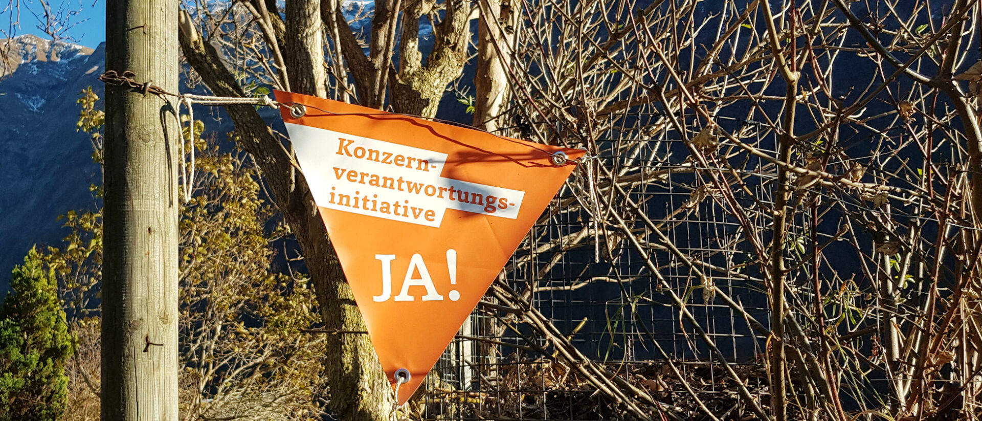 Kampagne für die Konzernverantwortungsinitiative.