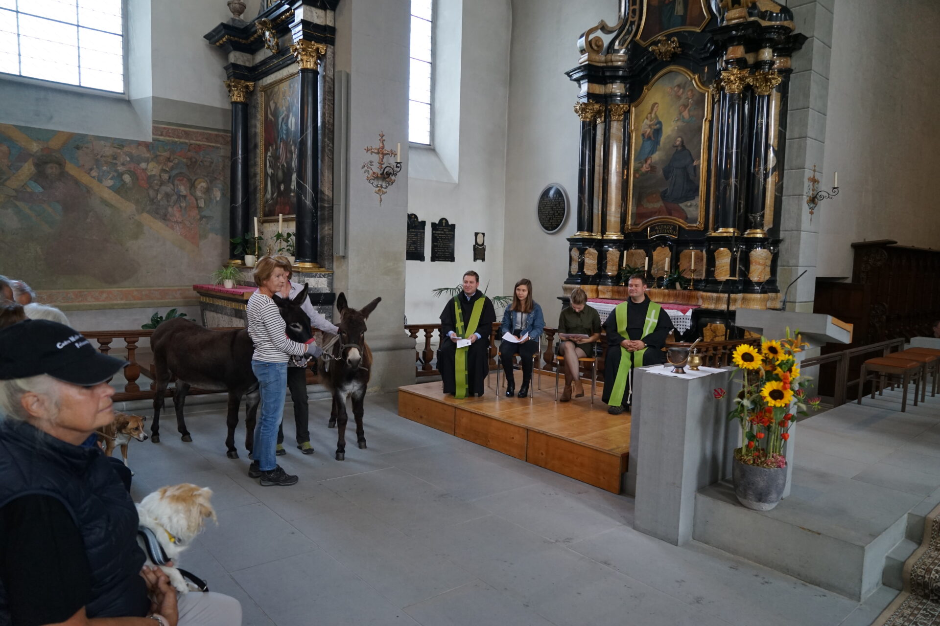 Tiere im Gottesdienst.