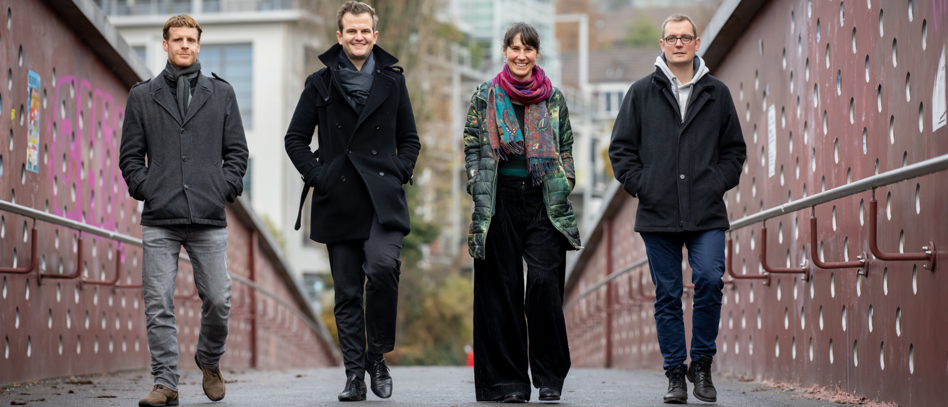 Valentin Beck, Raphael Rauch, Andrea Meier und Martin Föhn sind unterwegs als "Theologisches Quartett"
