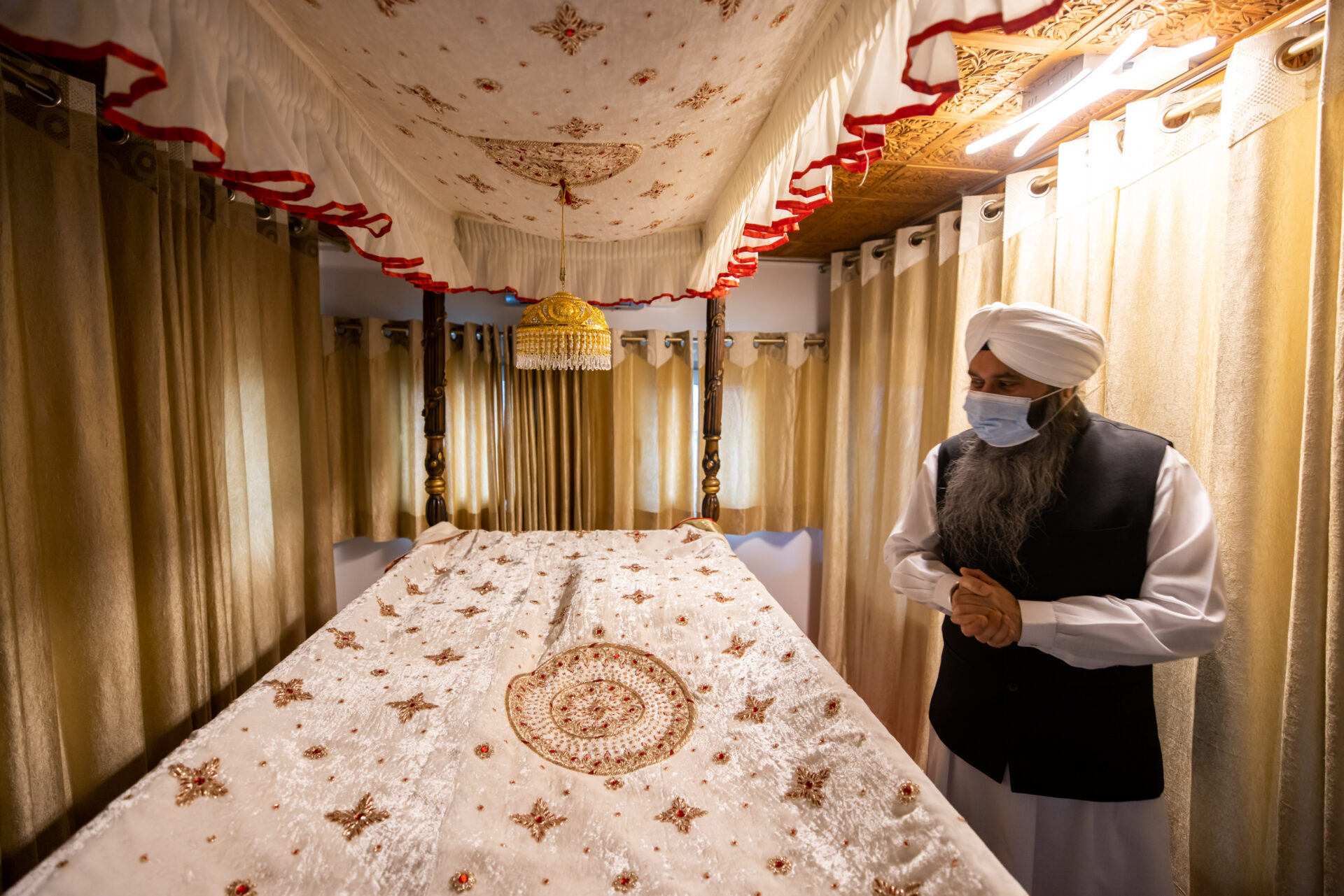 Der Guru Granth Sahib Ji hat einen extra Ort für die Nacht.