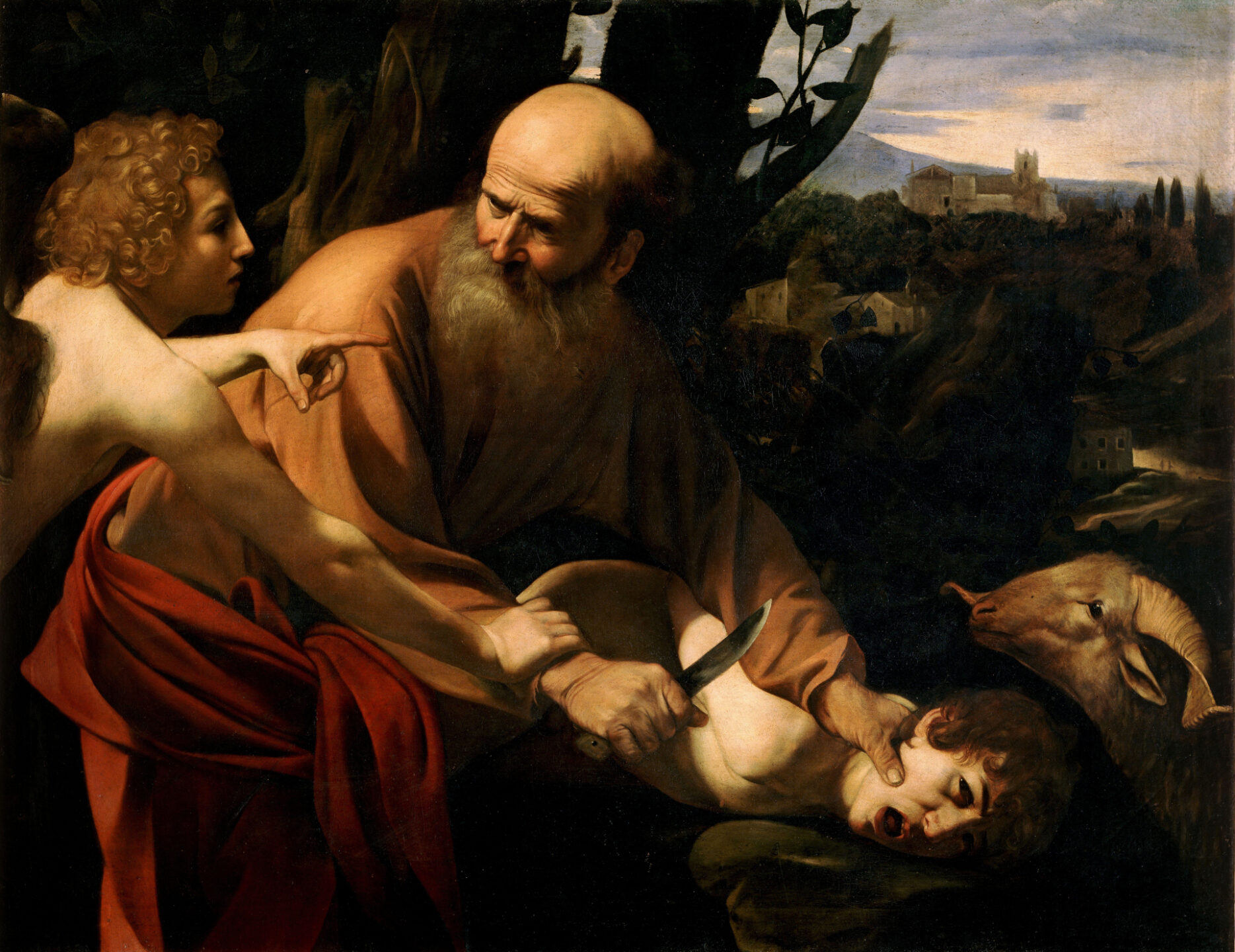 Bindung des Isaak von Caravaggio