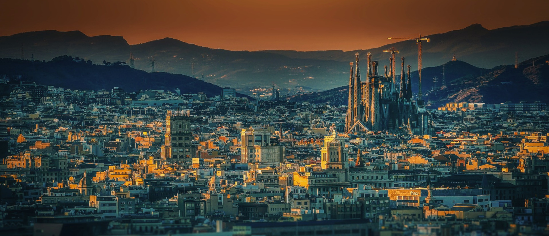 Blick auf Barcelona und die Sagrada Familia