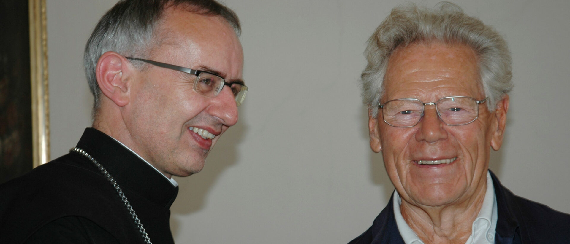 Hans Küng (rechts) mit Martin Werlen