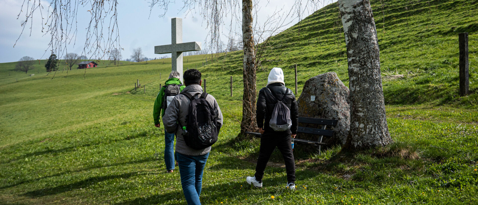 Auf dem Weg zum Kreuz.