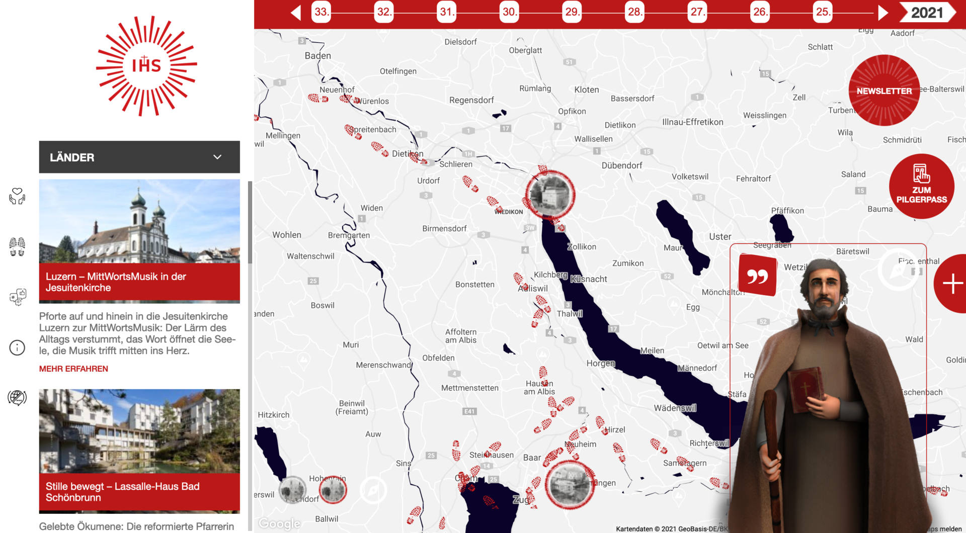 Pilger-App der Jesuiten