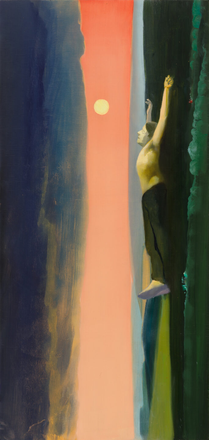 Stephan Melzl, Kruzifix, 2020, Öl auf Holz, 65x31cm, Keller-Wedekind-Stiftung