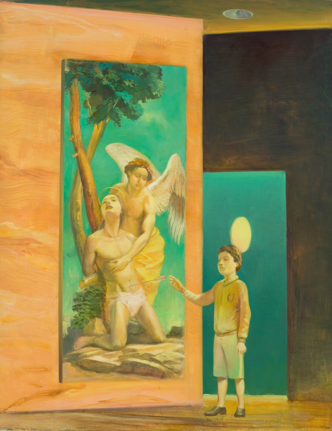 Stephan Melzl, Sebastian, 2006, Öl auf Holz, 90x70cm, Museum für Moderne Kunst Frankfurt
