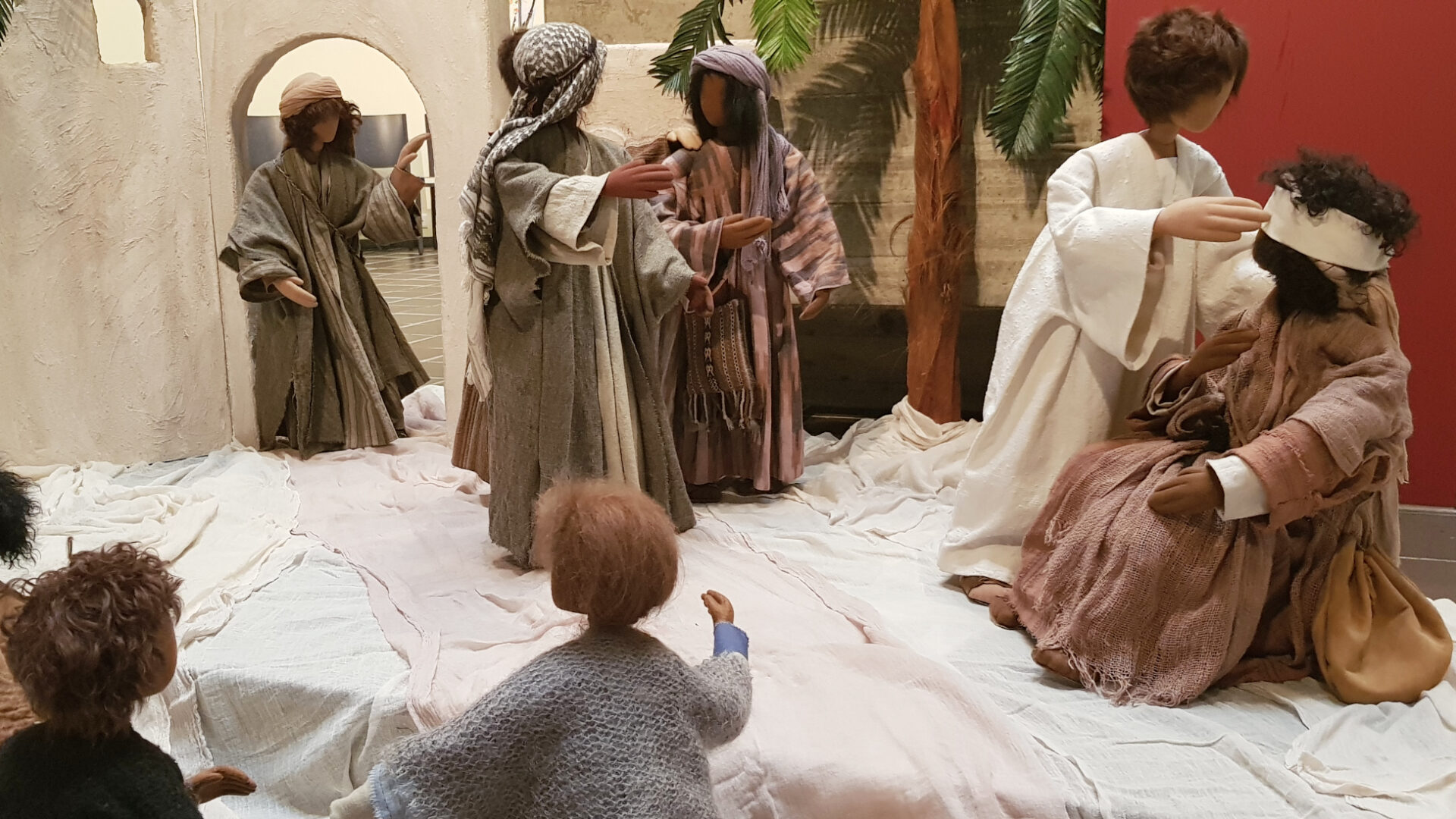Jesus und der blinde Bartimäus (rechts)