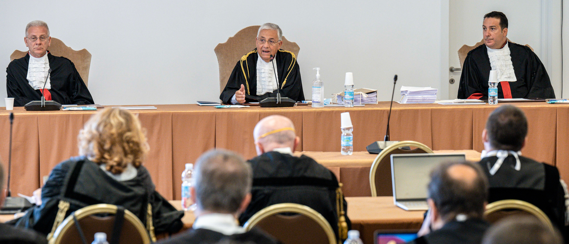 Anhörung im Strafprozess um den Finanzskandal im Vatikan am 27. Juli 2021.