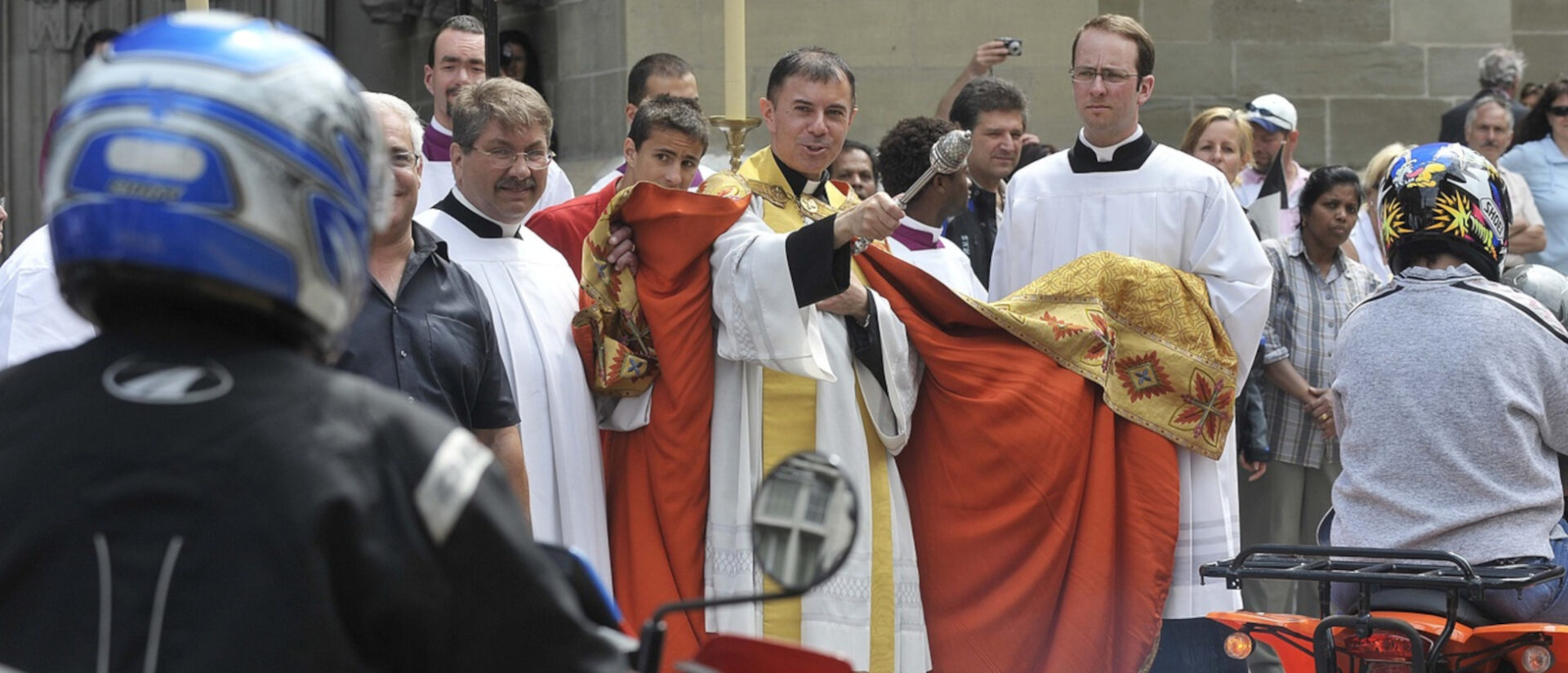 Töffsegnung in Freiburg: Nicolas Betticher im Jahr 2010.
