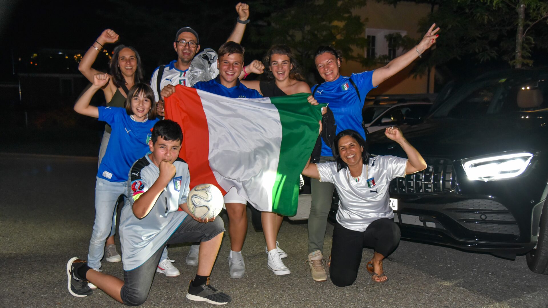 Jubelnde Italien-Fans nach dem EM-Sieg.