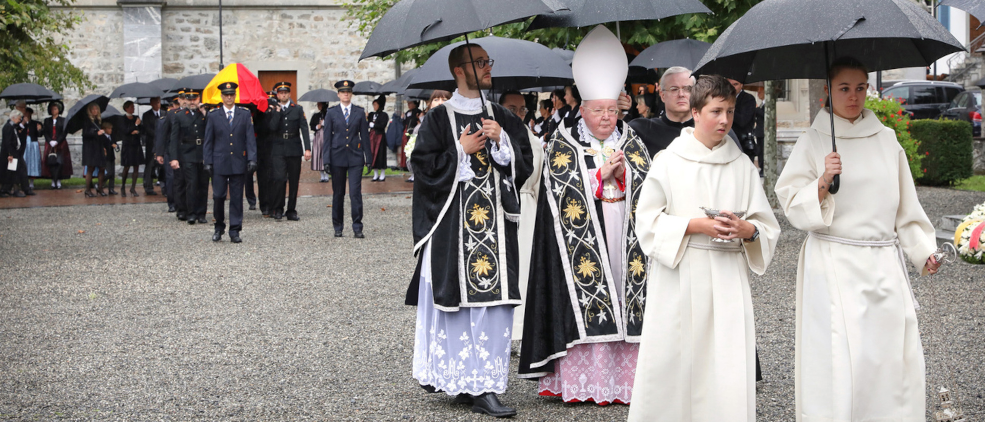 Archbishop Wolfgang Haas at the abdication of Princess Marie von und zu Liechtenstein.