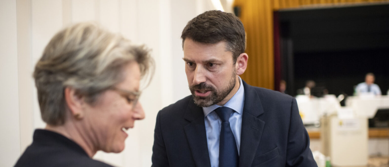 Rita Famos und Gottfried Locher | Keystone