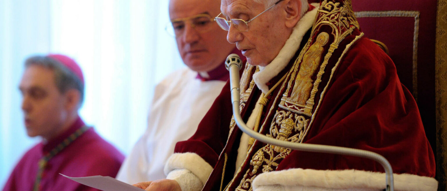 Papst Benedikt XVI., 11. Februar 2013. | KNA