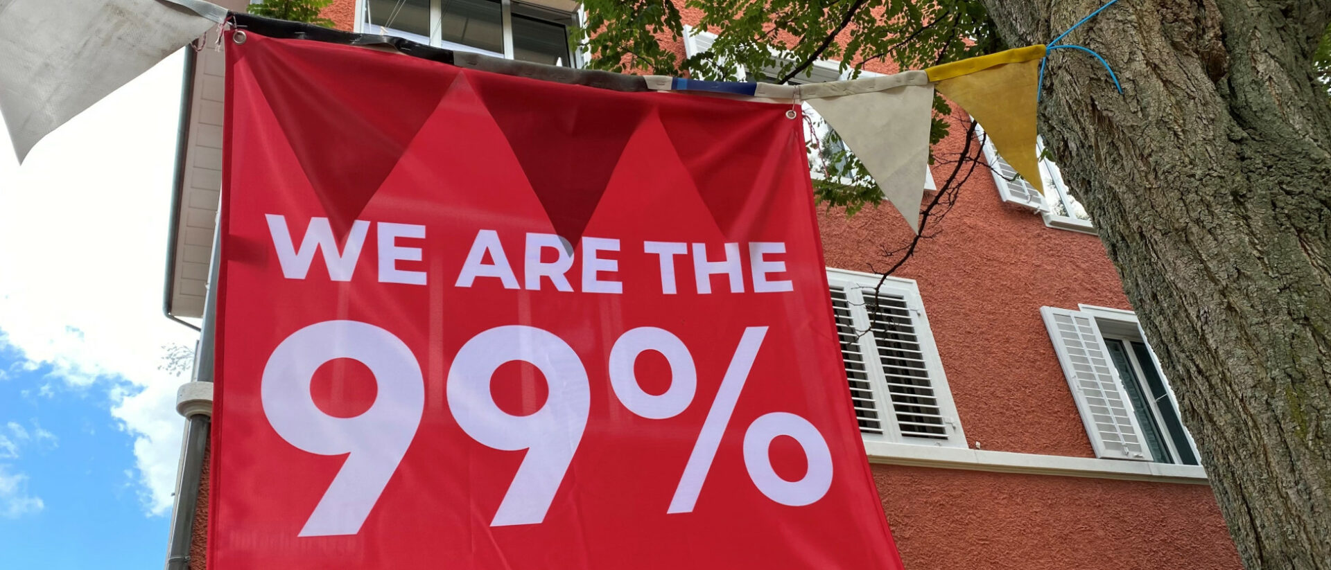 Werbung für die 99-Prozent-Initiative in Zürich