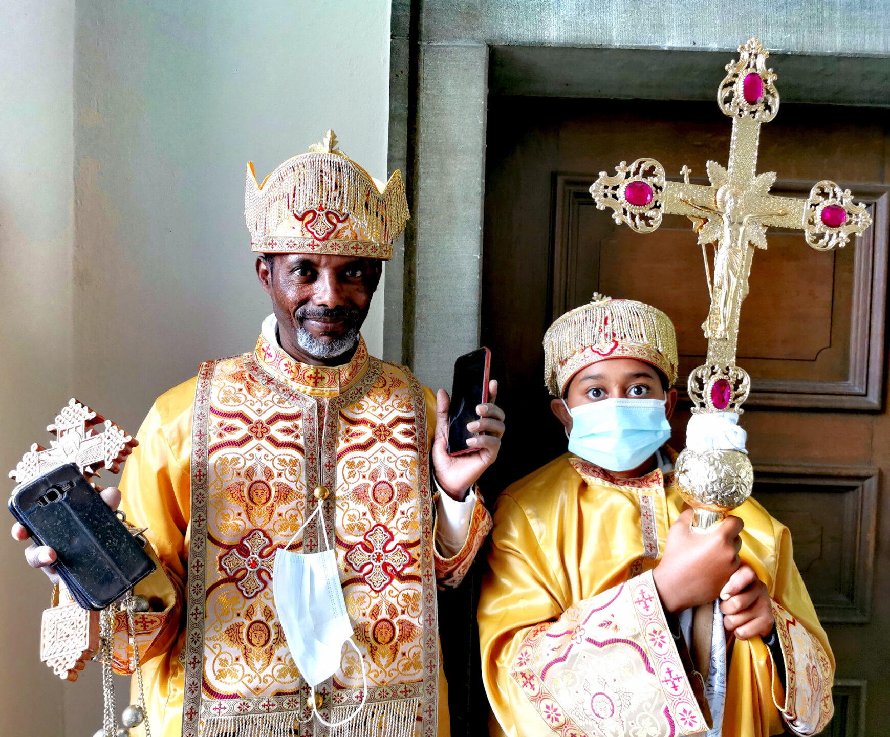 Vertreter der eritreisch-orthodoxen Gemeinde aus St. Gallen an der Bettagsfeier 2021.