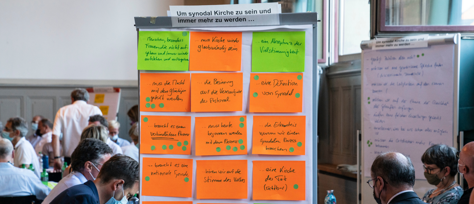 Brainstorming zur Synodalität beim RKZ-Fokus in Bern.