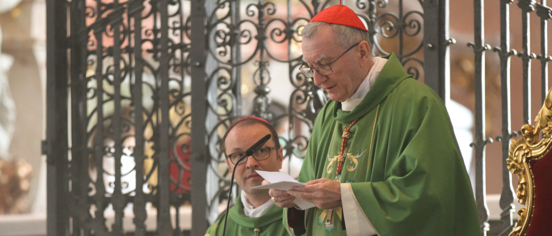 Abt Urban Federer und Kardinal Pietro Parolin